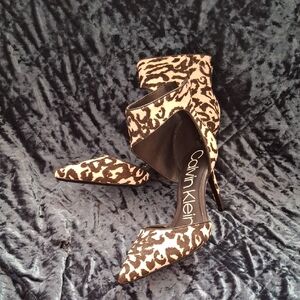Calvin Klein Animal Print Heels